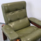 MID CENTURY SESSEL vintage danish Leder Grün Mid Dänisches Design Teak