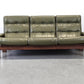 VINTAGE SOFA Leder Grün Mid Century Dänisches Design 3-Sitzer