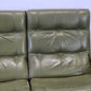 VINTAGE SOFA Leder Grün Mid Century Dänisches Design 3-Sitzer
