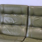 VINTAGE SOFA Leder Grün Mid Century Dänisches Design 3-Sitzer