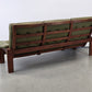 VINTAGE SOFA Leder Grün Mid Century Dänisches Design 3-Sitzer