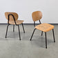 VINTAGE STUHL Industrie Design Loft Bauhaus Stapelstuhl Holz Metall 50er 60er