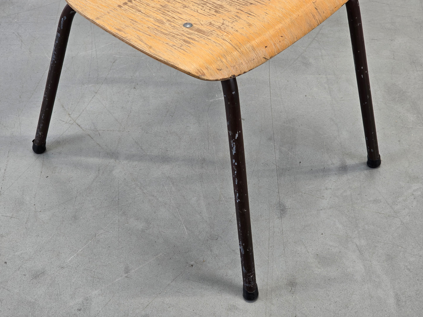 VINTAGE STUHL Industrie Design Loft Bauhaus Stapelstuhl Holz Metall 50er 60er