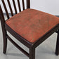 VINTAGE STUHL 1960er Holzstuhl Esszimmerstuhl Mid-Century Retro Braun Rot Stoff