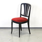 BISTRO STUHL Art Déco Vintage Schwarz Rot Samt Holzstuhl Esszimmer BN2