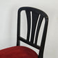 BISTRO STUHL Art Déco Vintage Schwarz Rot Samt Holzstuhl Esszimmer BN2