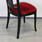 BISTRO STUHL Art Déco Vintage Schwarz Rot Samt Holzstuhl Esszimmer BN2