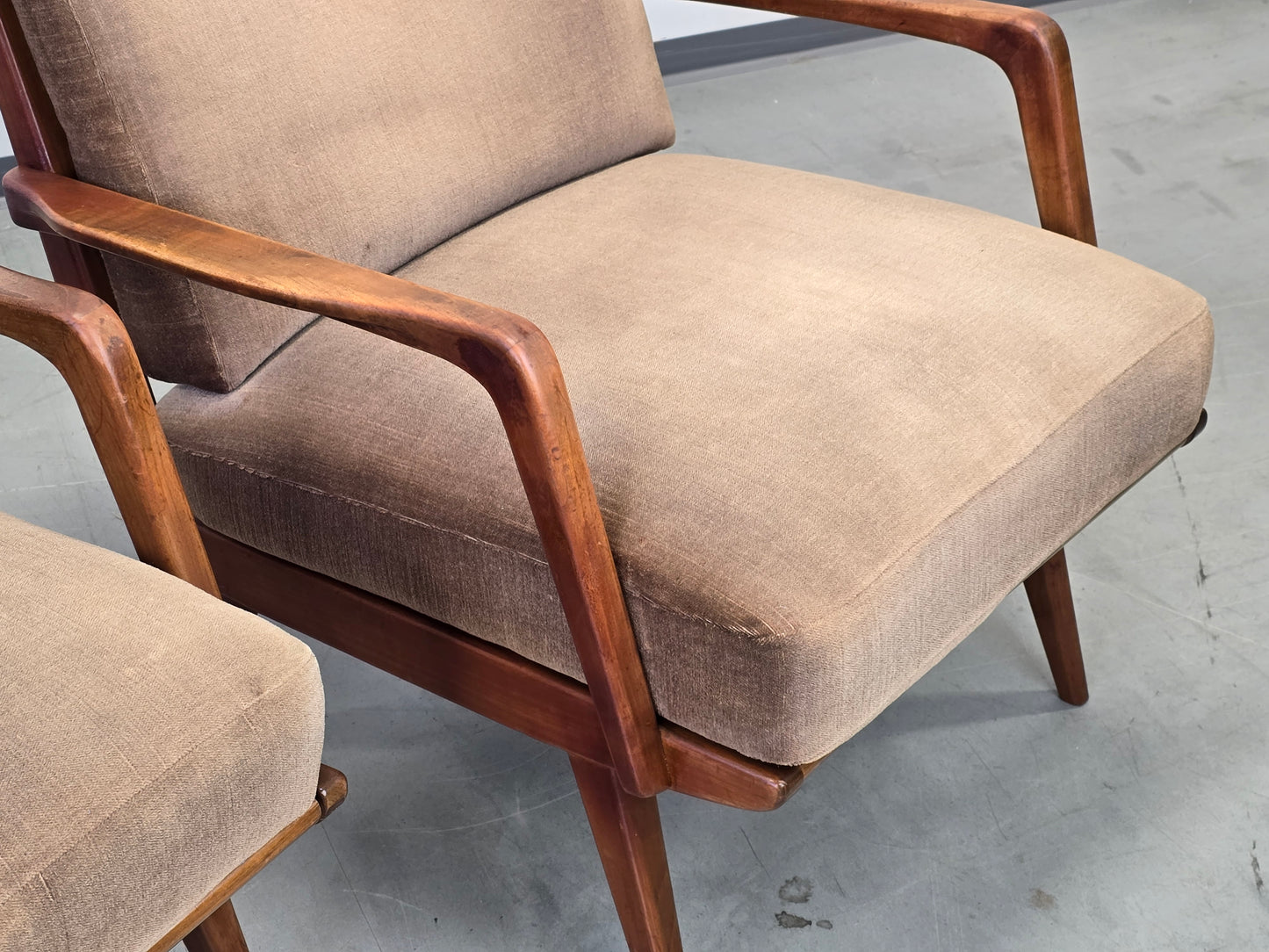 KNOLL ANTIMOTT Sessel Mid-Century Vintage Lounge Chair 60er Design Holz
