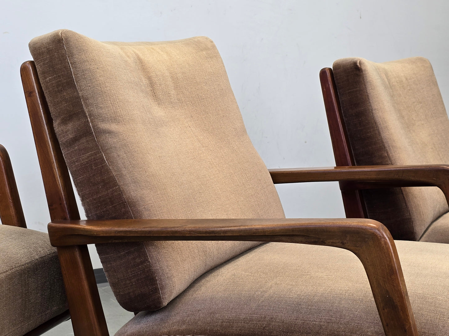 KNOLL ANTIMOTT Sessel Mid-Century Vintage Lounge Chair 60er Design Holz