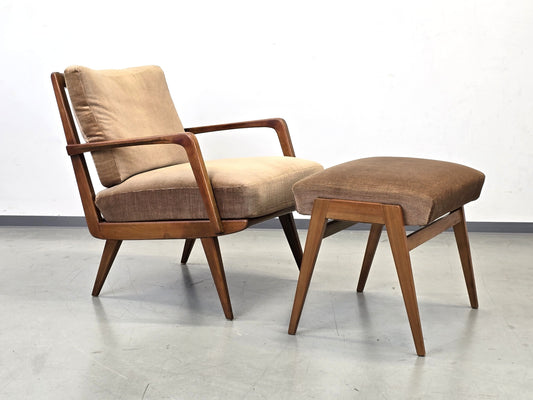 KNOLL ANTIMOTT Sessel Mid-Century Vintage Lounge Relax tv Chair 60er Design Holz