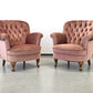 VINTAGE SESSEL Cocktailsessel Samt Rosa Mid Century 50er 60er Jahre Design