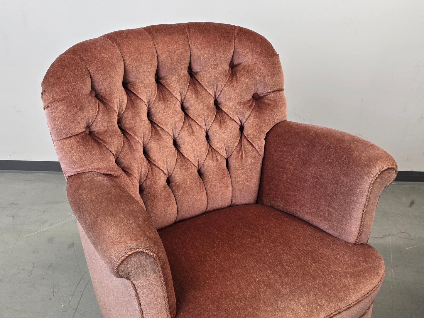 VINTAGE SESSEL Cocktailsessel Samt Rosa Mid Century 50er 60er Jahre Design