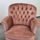 VINTAGE SESSEL Cocktailsessel Samt Rosa Mid Century 50er 60er Jahre Design