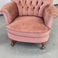 VINTAGE SESSEL Cocktailsessel Samt Rosa Mid Century 50er 60er Jahre Design