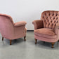 VINTAGE SESSEL Cocktailsessel Samt Rosa Mid Century 50er 60er Jahre Design