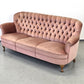VINTAGE SOFA Samt Rosa 3-Sitzer Mid Century 50er 60er Jahre Design Retro Couch