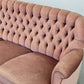 VINTAGE SOFA Samt Rosa 3-Sitzer Mid Century 50er 60er Jahre Design Retro Couch
