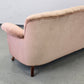 VINTAGE SOFA Samt Rosa 3-Sitzer Mid Century 50er 60er Jahre Design Retro Couch