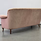VINTAGE SOFA Samt Rosa 3-Sitzer Mid Century 50er 60er Jahre Design Retro Couch