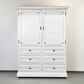 SCHRANK ANTIK Landhausstil Weiß Buffet Kommode Vintage Shabby Chic Regal Kleider