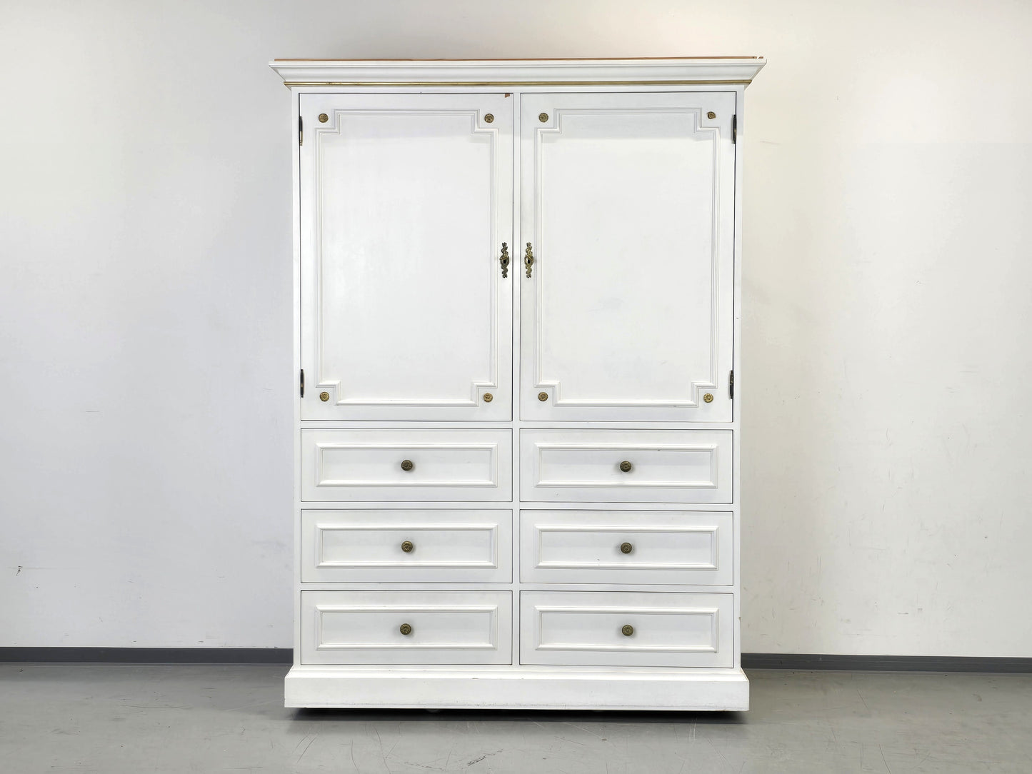 SCHRANK ANTIK Landhausstil Weiß Buffet Kommode Vintage Shabby Chic Regal Kleider