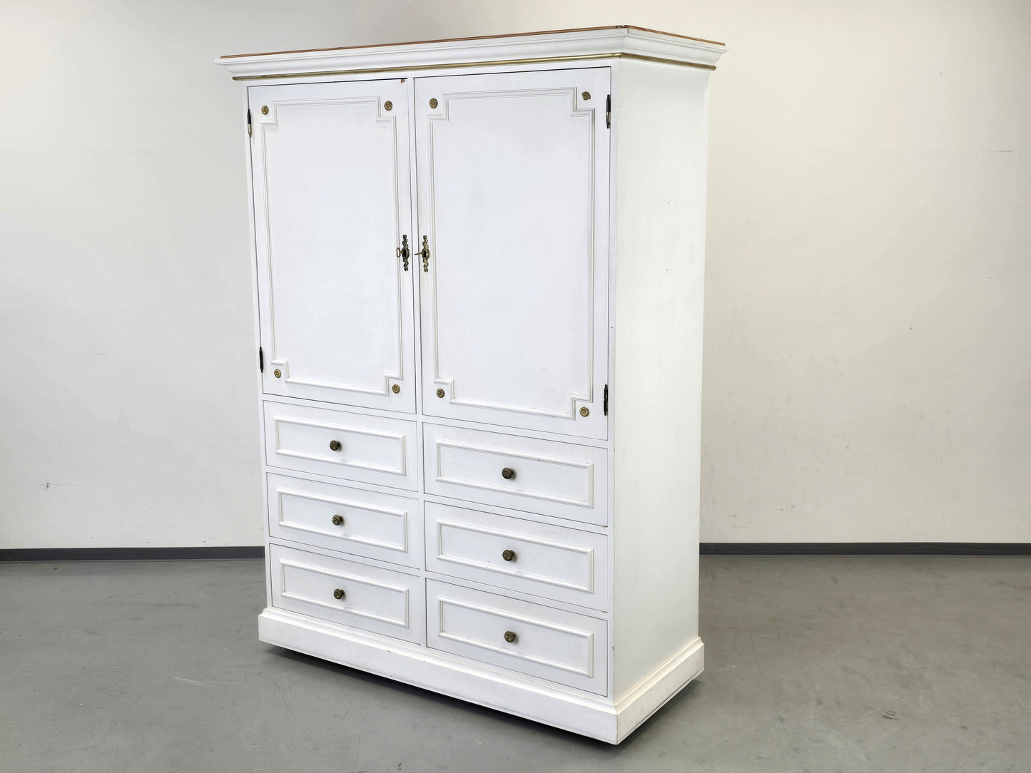 SCHRANK ANTIK Landhausstil Weiß Buffet Kommode Vintage Shabby Chic Regal Kleider