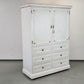 SCHRANK ANTIK Landhausstil Weiß Buffet Kommode Vintage Shabby Chic Regal Kleider
