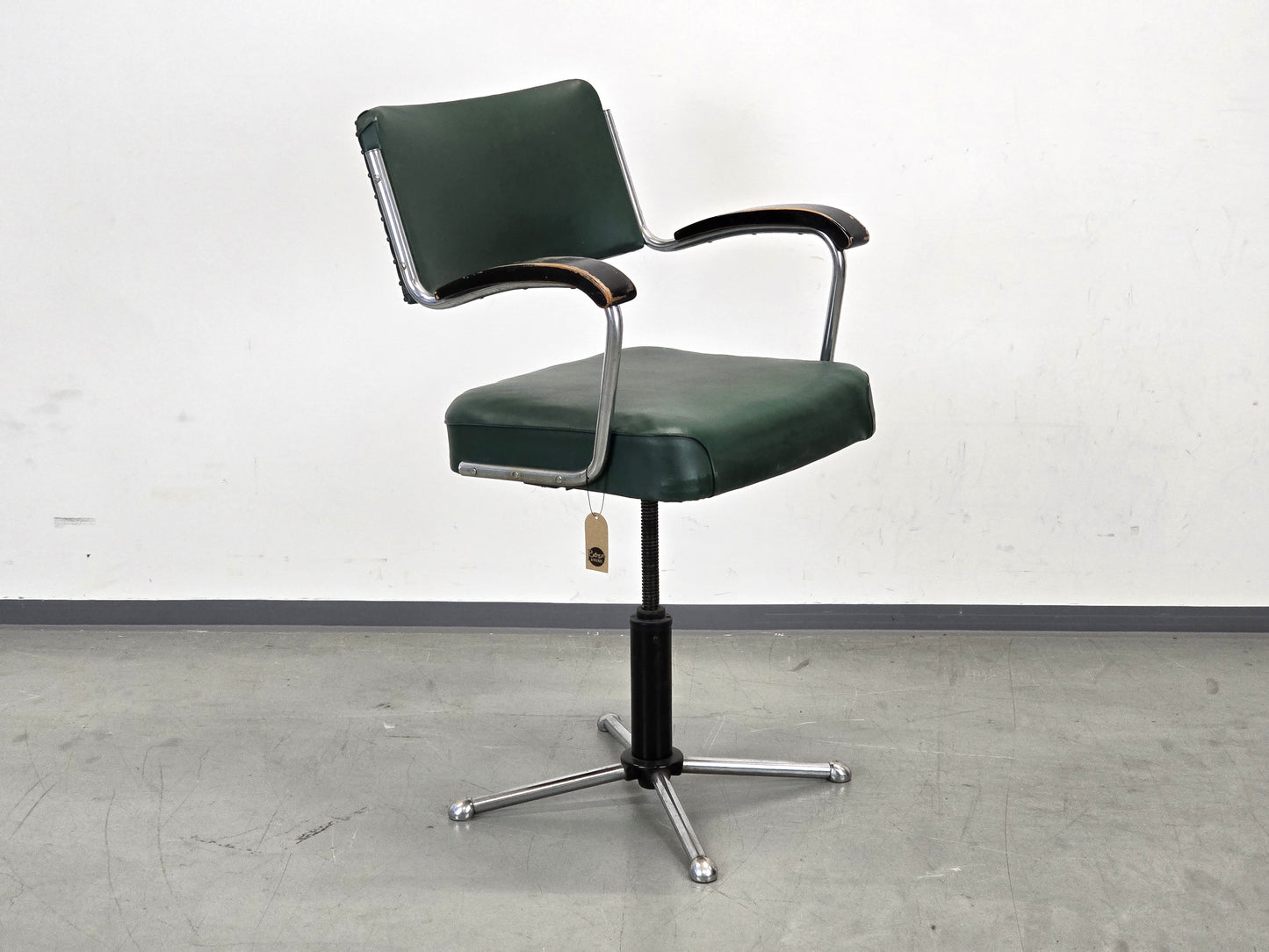 DRABERT STUHL Bauhaus Drehstuhl Schreibtischstuhl Industrial Vintage Grün