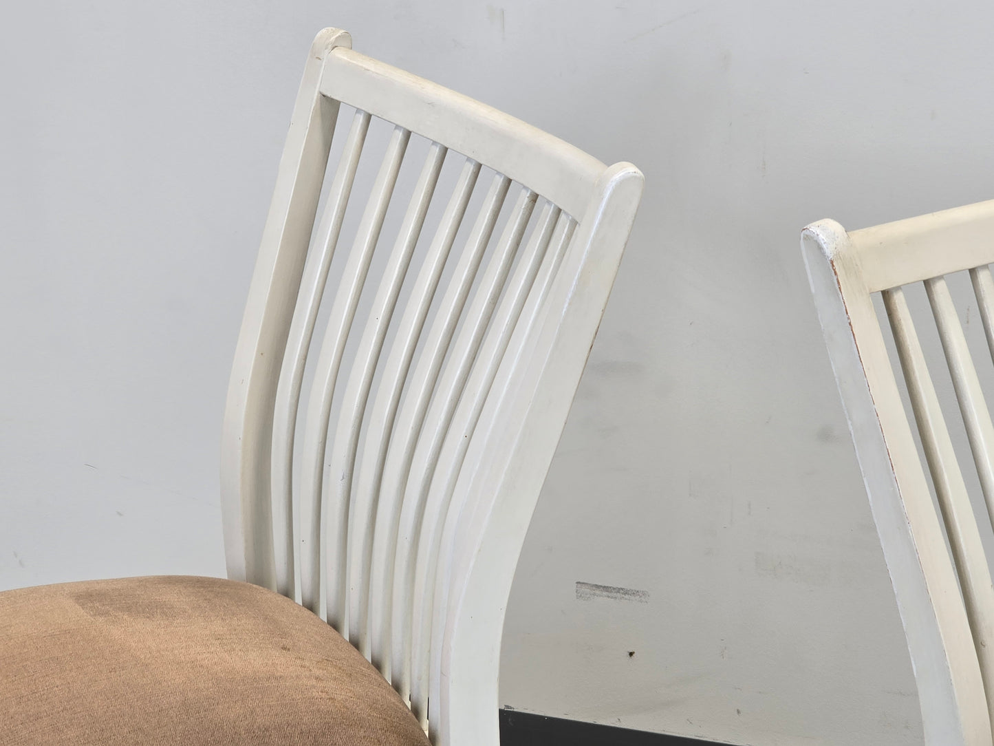VINTAGE STÜHLE 4er Set Weiß Polsterstuhl Stuhl retro küche Esszimmerstühle Holz Shabby Chic