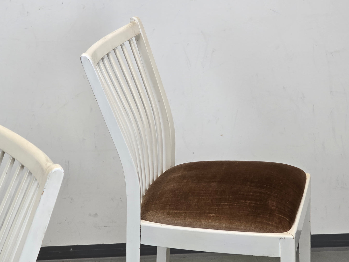 VINTAGE STÜHLE 4er Set Weiß Polsterstuhl Stuhl retro küche Esszimmerstühle Holz Shabby Chic