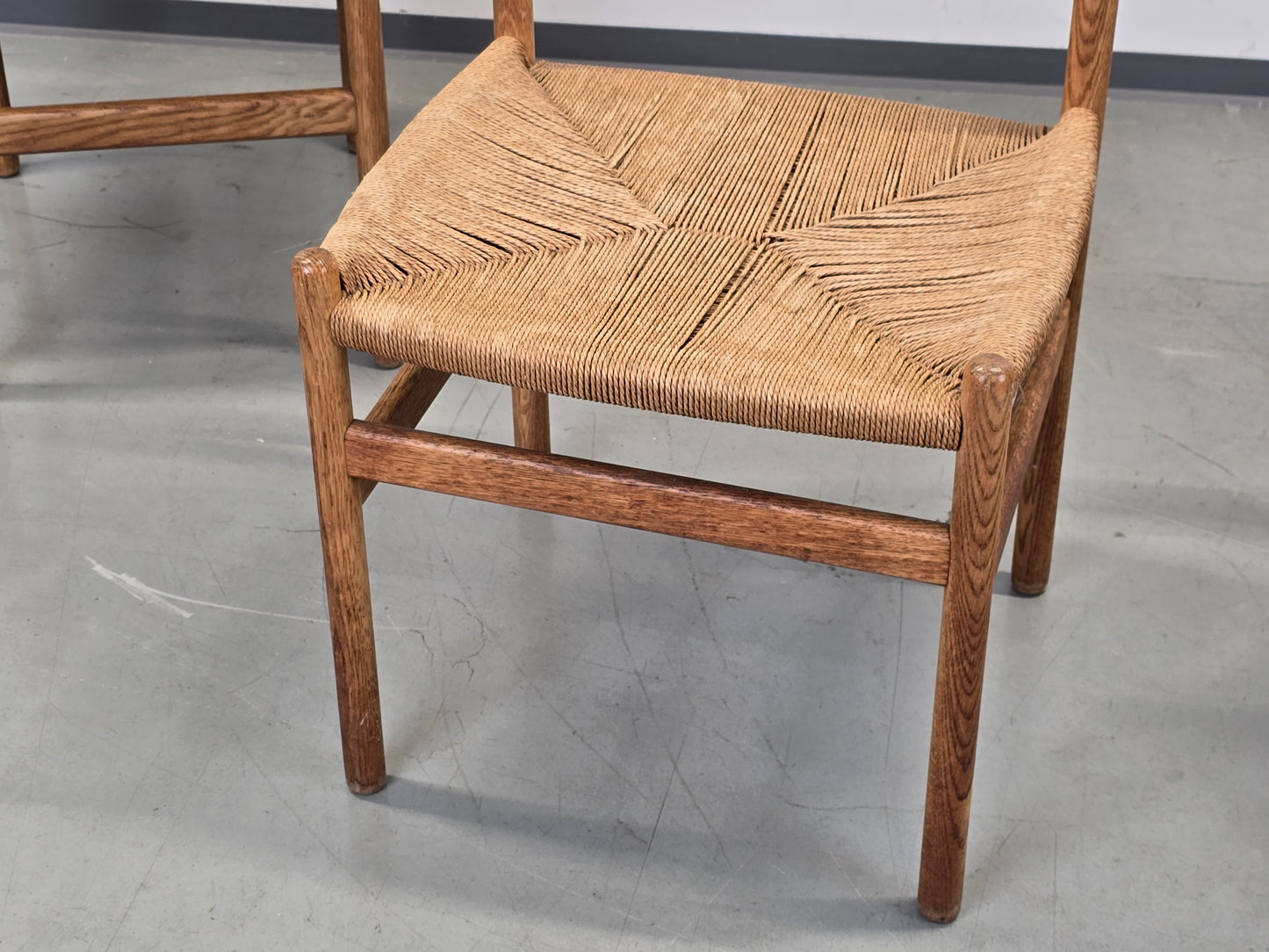 DANISH STUHL Stuhl Mid Century Stühle Modern Eiche Geflecht Vintage Esszimmer Küche