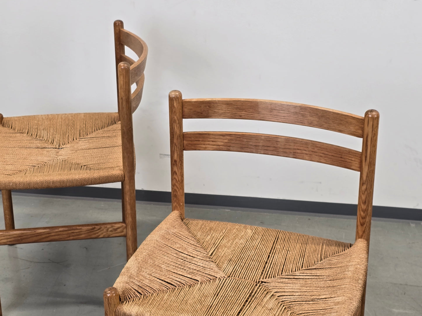 DANISH STUHL Stuhl Mid Century Stühle Modern Eiche Geflecht Vintage Esszimmer Küche