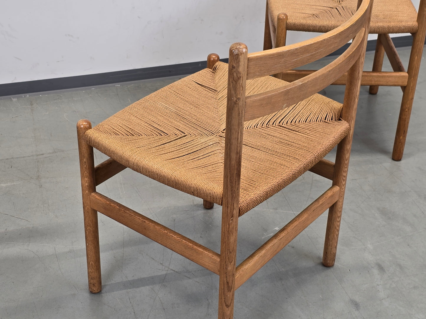 DANISH STUHL Stuhl Mid Century Stühle Modern Eiche Geflecht Vintage Esszimmer Küche