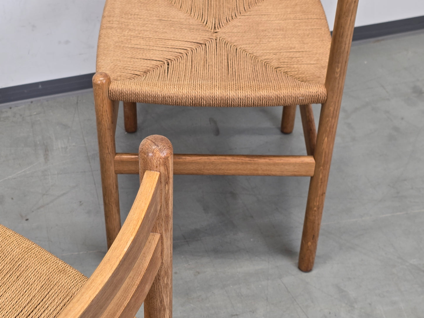 DANISH STUHL Stuhl Mid Century Stühle Modern Eiche Geflecht Vintage Esszimmer Küche