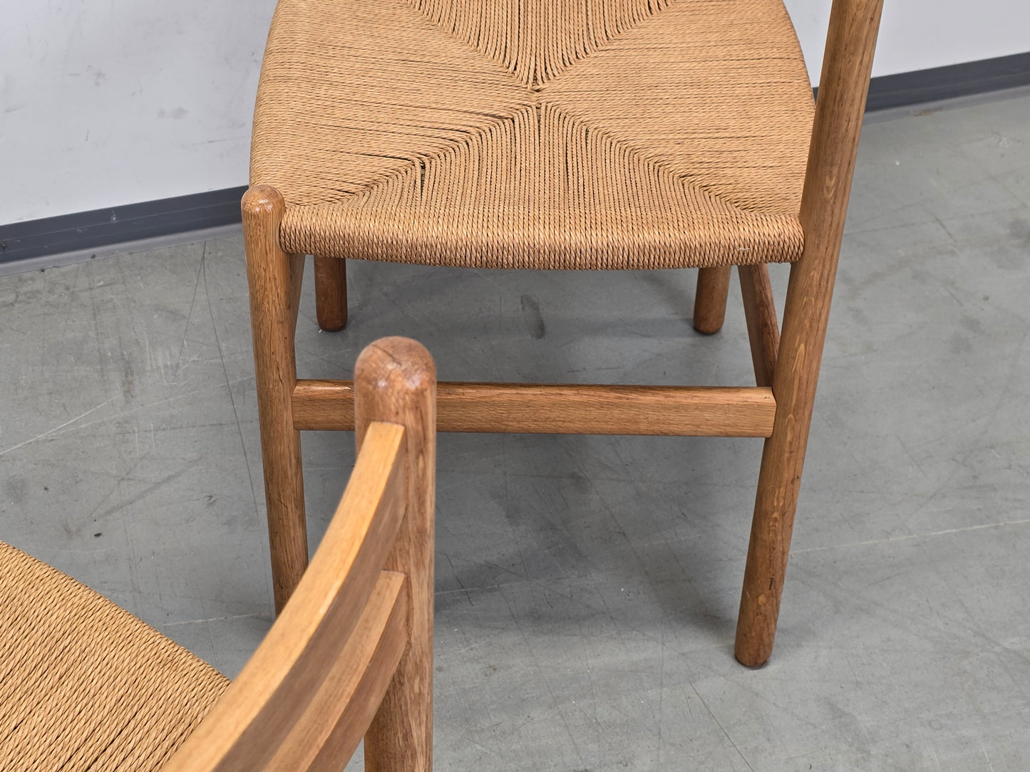 DANISH STUHL Stuhl Mid Century Stühle Modern Eiche Geflecht Vintage Esszimmer Küche