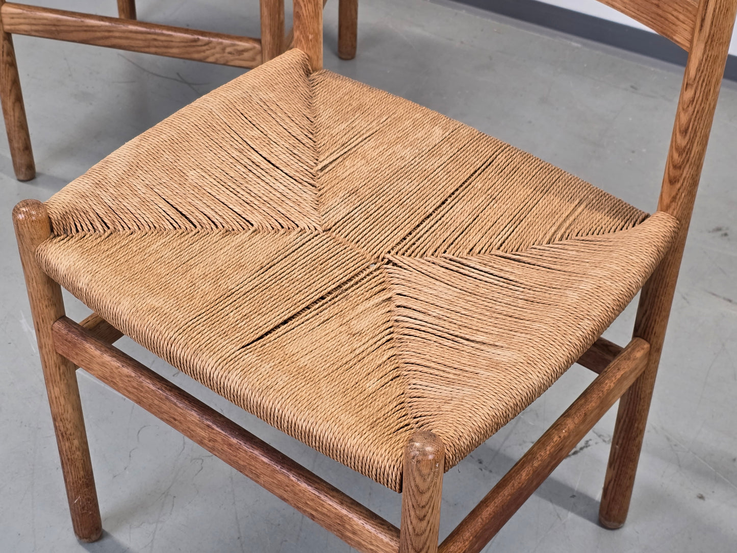 DANISH STUHL Stuhl Mid Century Stühle Modern Eiche Geflecht Vintage Esszimmer Küche
