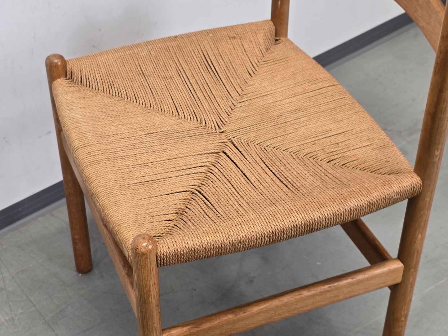 DANISH STUHL Stuhl Mid Century Stühle Modern Eiche Geflecht Vintage Esszimmer Küche