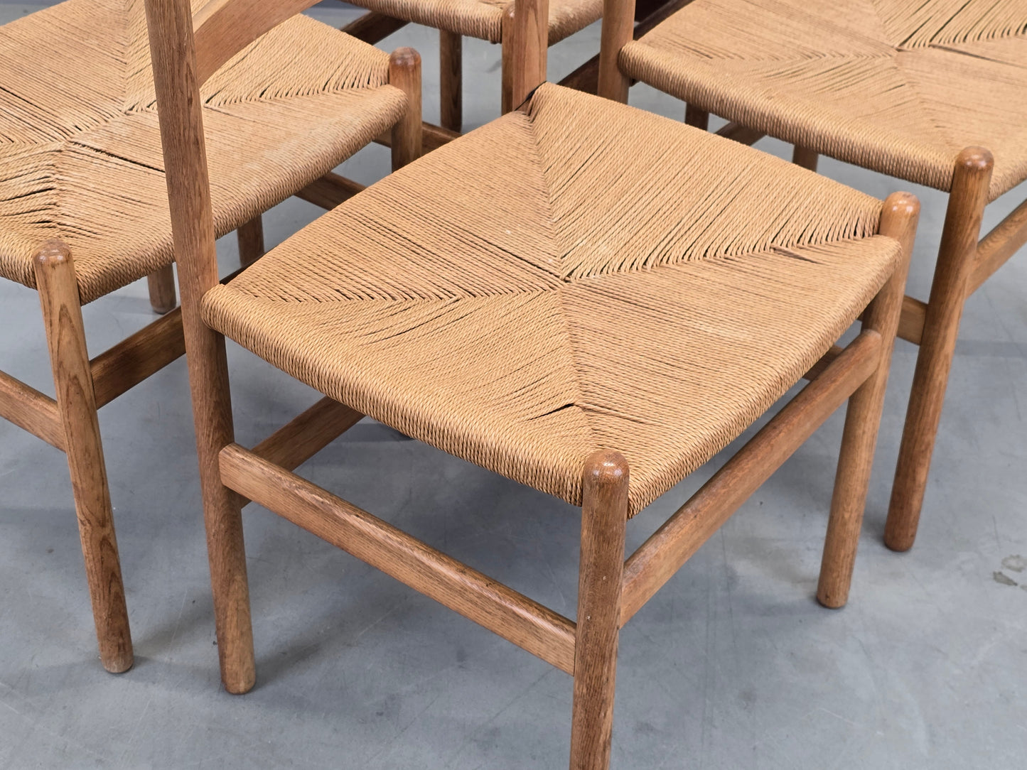 DANISH STUHL Stuhl Mid Century Stühle Modern Eiche Geflecht Vintage Esszimmer Küche
