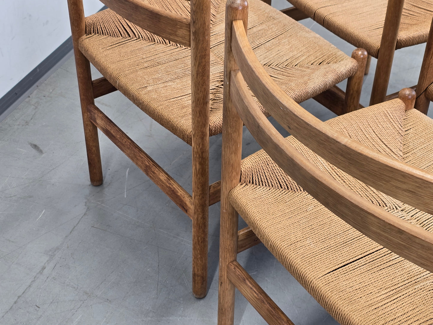 DANISH STUHL Stuhl Mid Century Stühle Modern Eiche Geflecht Vintage Esszimmer Küche