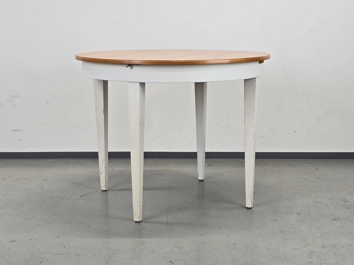 VINTAGE ESSTISCH RUND Ausziehbar Küche Tisch Küchentisch Holztisch Weiß Scandi