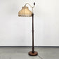 STEHLAMPE VINTAGE Holz Messing Stehleuchte Lampe Fransen Schirm Antik Retro