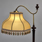 STEHLAMPE VINTAGE Holz Messing Stehleuchte Lampe Fransen Schirm Antik Retro