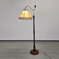 STEHLAMPE VINTAGE Holz Messing Stehleuchte Lampe Fransen Schirm Antik Retro