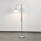 BERLINER MESSING Stehlampe Chrom Opalglas Bauhaus Klassiker Stehleuchte