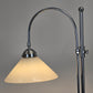 BERLINER MESSING Stehlampe Chrom Opalglas Bauhaus Klassiker Stehleuchte