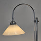 BERLINER MESSING Stehlampe Chrom Opalglas Bauhaus Klassiker Stehleuchte