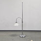 BERLINER MESSING Stehlampe Chrom Opalglas Bauhaus Klassiker Stehleuchte