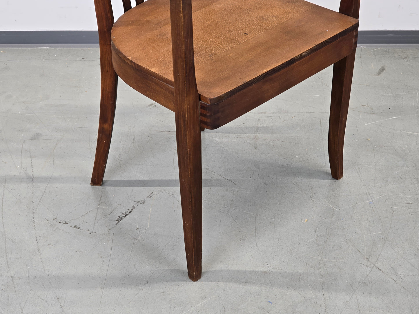ANTIK STUHL Vintage Holz Buche Schreibtischstuhl Mid Century Bauhaus