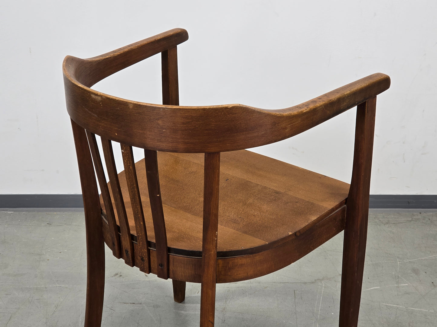 ANTIK STUHL Vintage Holz Buche Schreibtischstuhl Mid Century Bauhaus