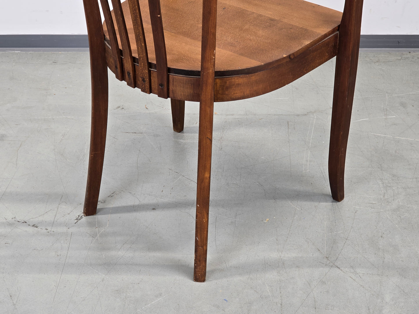 ANTIK STUHL Vintage Holz Buche Schreibtischstuhl Mid Century Bauhaus